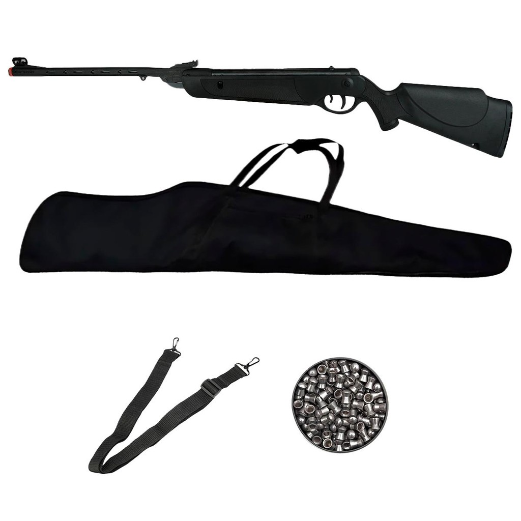 Carabina de Pressão Dione Sport 5.5mm Nitro Piston 55kg - Rossi + Capa + Bandoleira + Chumbo