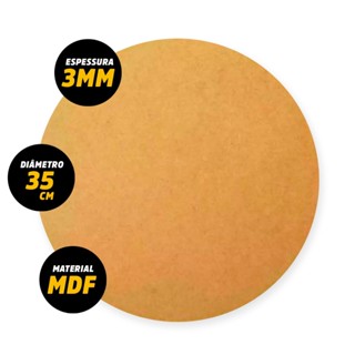 Kit 4 Peças Sousplat Jogo Americano Redondo 35cm Madeira MDF Cru em Oferta na Shopee