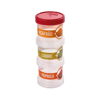 Kit 3 Porta Condimentos Temperos Organizador 1 Plasútil em Oferta na Shopee