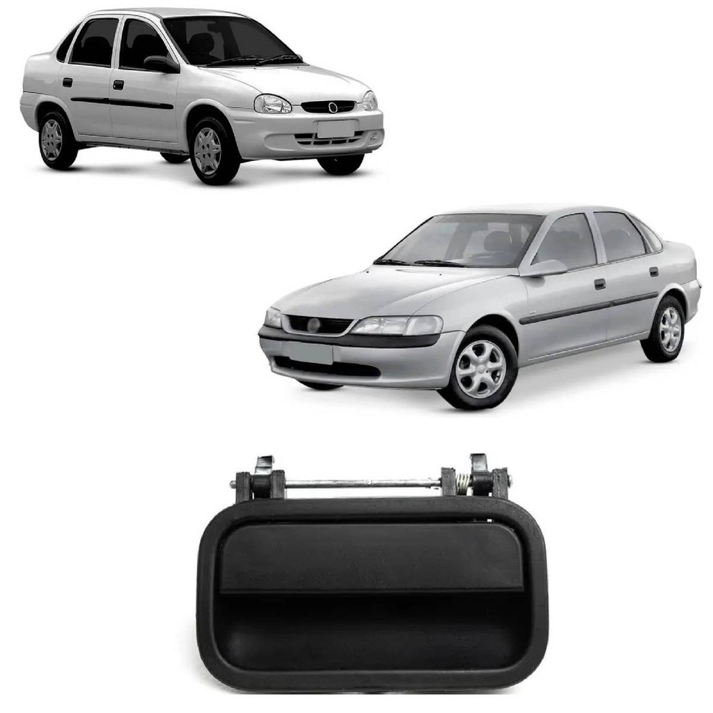 Macaneta Externa Vectra Hatch e Sedan Corsa Hatch e Sedan Traseira Preta
