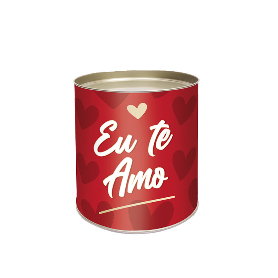 Lata para Doces Rígida - Eu Te Amo Vermelho - 1 unidade - Cromus - Rizzo