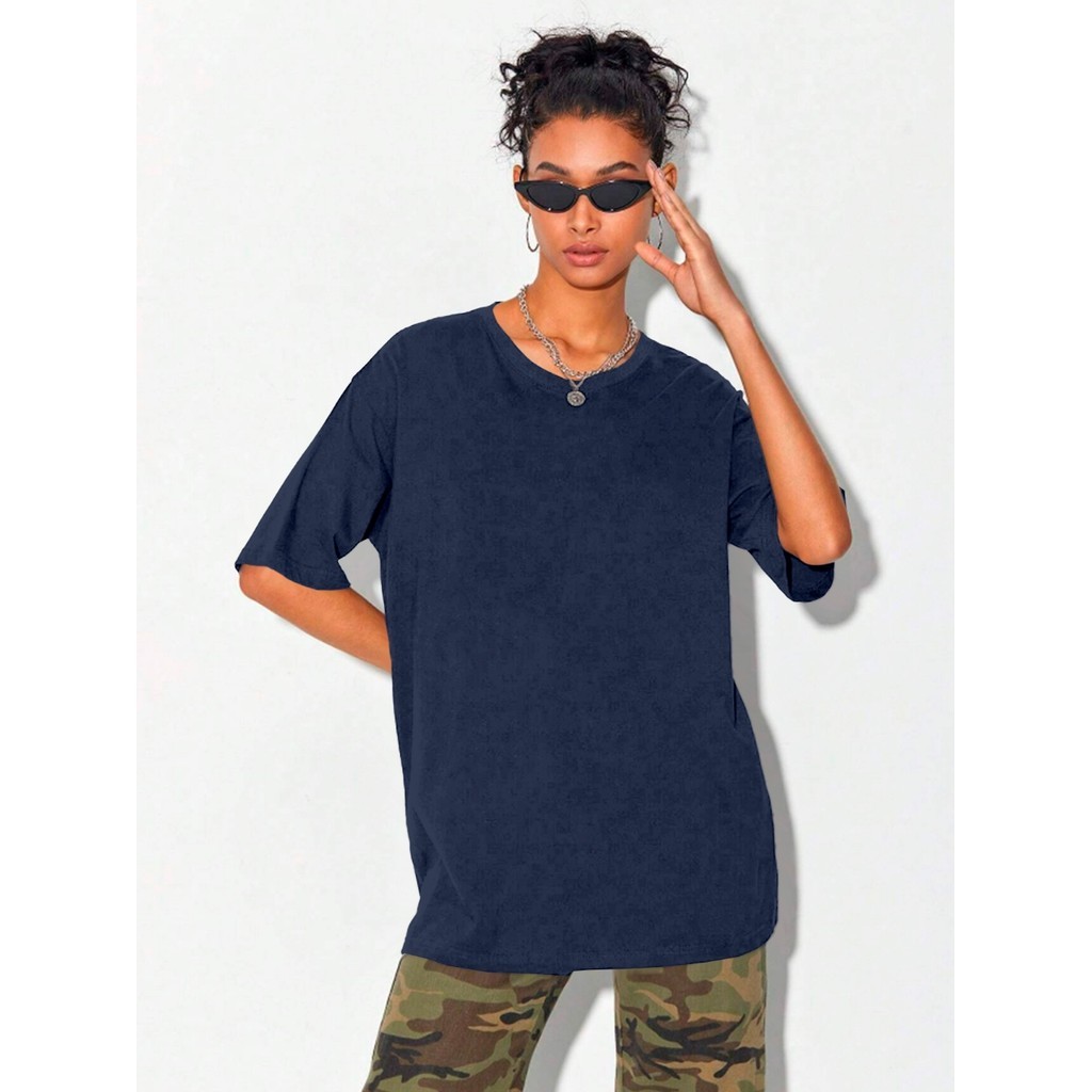 Camiseta Oversized Unissex Simples Básica Sem Estampa T Shirt Estilosa Aesthetic Tumblr Camisa Lisa
