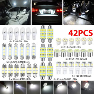 14/28/42PCS T10 31mm 36mm 39mm 12V Kit de Lâmpada LED para Interior de Carro, Luz de Mapa, Porta, Placa de Licença, Lâmp em Oferta na Shopee