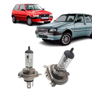 Par de Lâmpadas do Farol para Fiat Uno 1984 Até 2013 8500k H4 em Oferta na Shopee