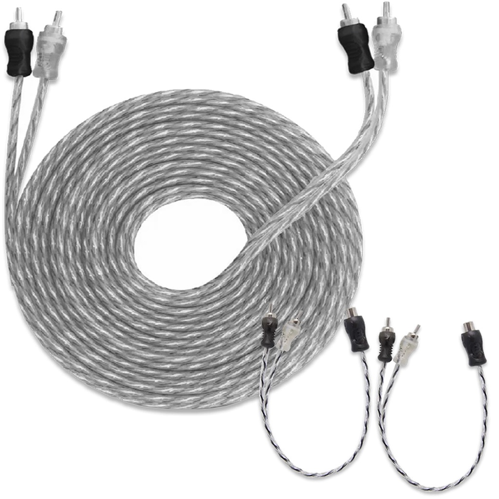 Kit Cabo RCA 5 Metros Injetado 4mm + 2 Cabos Y RCA 1 Fêmea 2 Macho Injetado em Oferta na Shopee