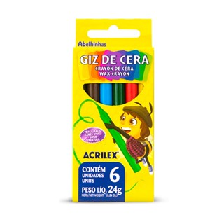 Giz de cera 6 cores 09006 Acrilex