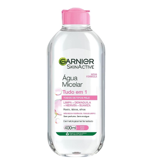 Água Micelar Garnier SkinActive Tudo em 1 Demaquilante 400ml