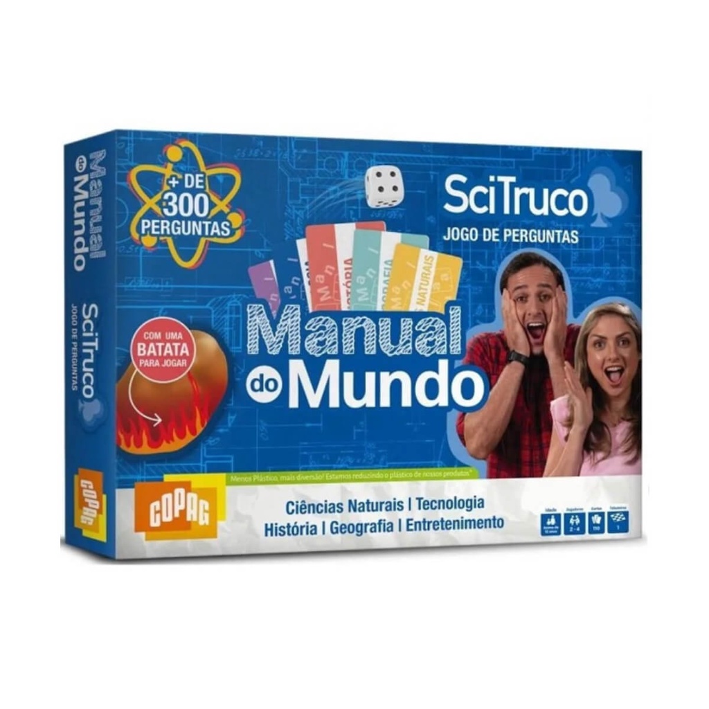 Jogo SciTruco Manual do Mundo +300 perguntas Copag - 9844.7 em Oferta na Shopee