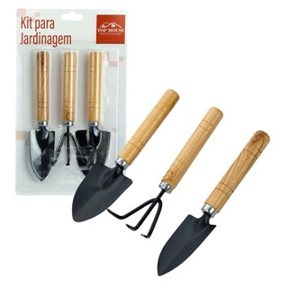 Kit 3 Peças Conjunto Ferramentas Jardinagem Jardim Horta
