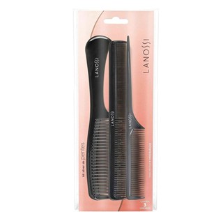 Kit Pente De Plástico Lanossi Silver Com 3 Unidades