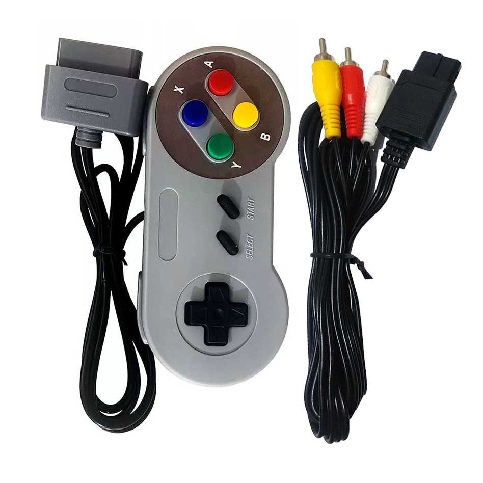 Kit Cabo e Controle Para Super Famicom  e Famicom Jr