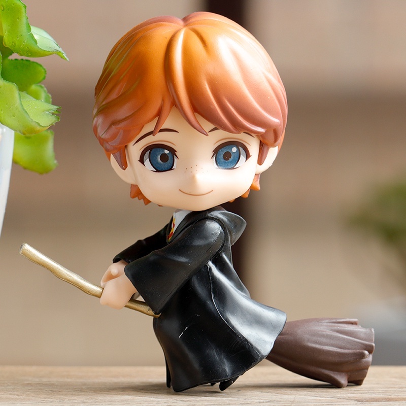 Boneco Rony com vassoura Ron Weasley colecionável Harry Potter Hermione Rony Draco Malfoy Severus Snape Dumbledore Voldemort Action Figure