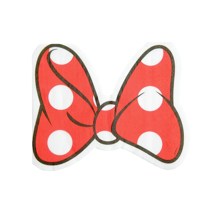 Guardanapo de Papel Laço da Minnie - Vermelho - 33cm - 20 unidades - Cromus - Rizzo - Home & Living
