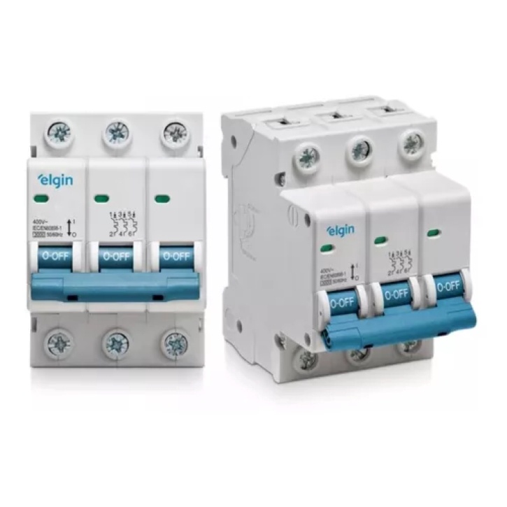 Disjuntor Tripolar 3 Polos Trifásico Elgin 70a Amperes em Oferta na Shopee