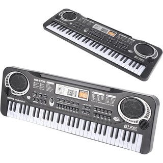 Brinquedo Teclado Piano  Elétrico Infantil De 61 Teclas Com Microfone E Fonte