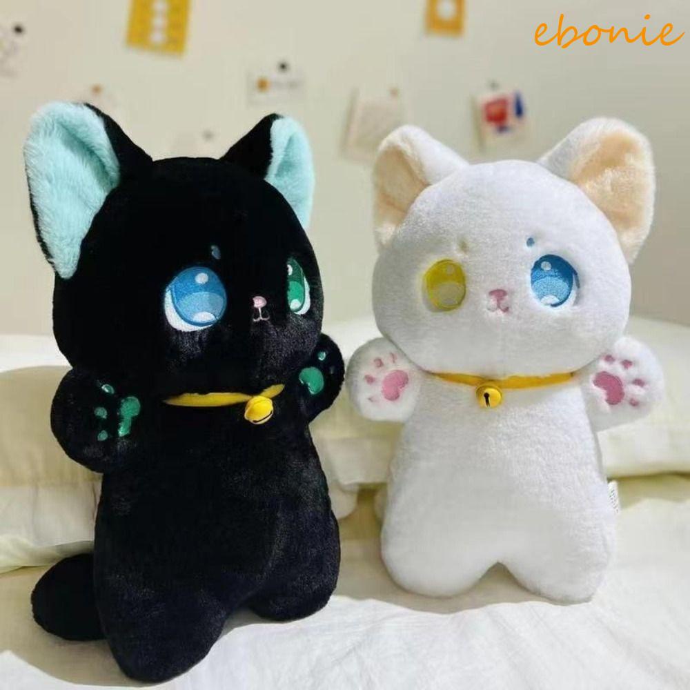 EBONIE Brinquedo De Pelúcia De Gato Preto E Branco , Fada Olhos Diferentes Divertido 25cm Amigos Aniversário em Oferta na Shopee