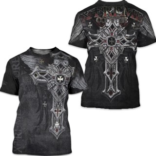 Archaic By Affliction Colisson Camiseta Masculina 3D Gráfica Impressão Manga Curta Exterior Streetwear Top Vestuário De Tamanho Superior