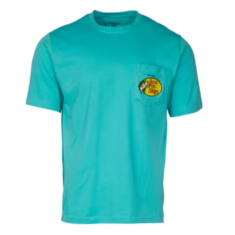 CAMISETA PESCA WOODCUT POCKET BASS PRO SHOPS IMPORTADA EUA ORIGINAL