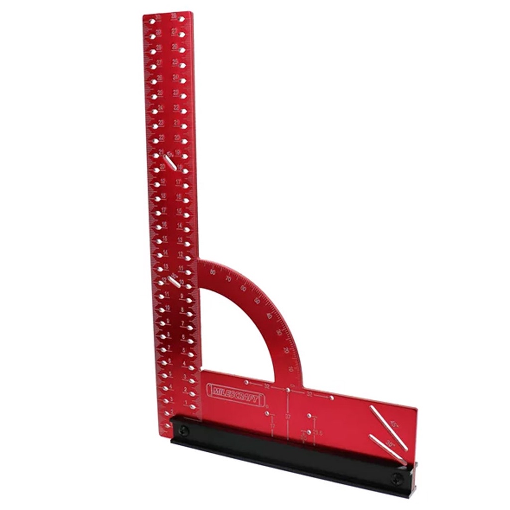 Esquadro Universal em Alumínio Anodizado 30cm Medição Marcenaria - Milescraft