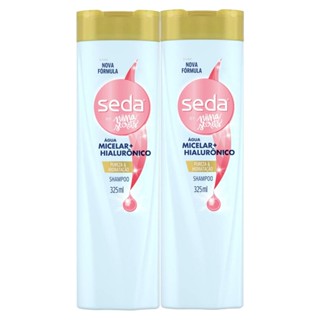 Kit 2 Shampoo Seda By Niina Secrets Água Micelar e Hialurônico 325ml