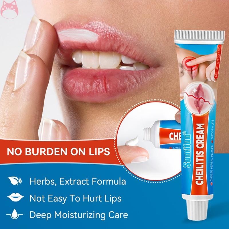 20g Creme De Cheilite Inflamação Herpes Labiais Pomada Antibacteriana Lábios Captados Rugas Rehidratação Dos Cuidados Com A Pele HGF