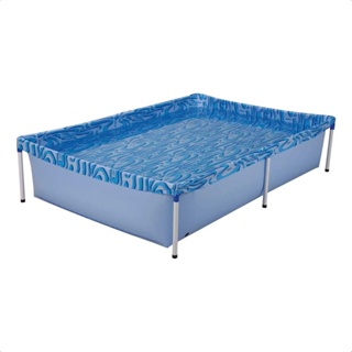 Piscina Armação Infantil PVC 1000 Litros Desmontável Retangular 1,89 Metros Cor Azul - Mor 001002 em Oferta na Shopee