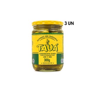 3 Potes de Pepinos em Vinagre Suave 300g - Hemmer