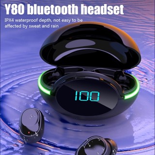 Y80 TWS Fone De Ouvido Sem Fio Bluetooth 5.1 À Prova D