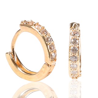 Brincos De Diamante Cintilante De Fileira Única , Moda E Versátil Jóias De Prata