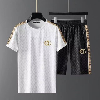 2023 Gucci Embroidery Duas Peças Fria Silk Sport Shorts