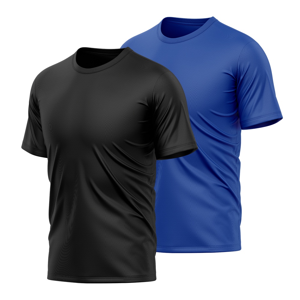 Kit 2 Camiseta Masculina Manga Curta Dry Fit Proteção Solar UV Academia Treino Camisa Camisetas
