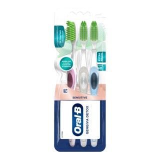Escova Dental Oral-B Ultrafino Detox 3 unidades