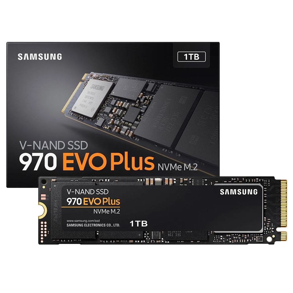 HD SSD M.2 1TB 970 EVO Plus Samsung NVMe Leitura 3500MB/s Gravação 3300MB/s MZ-V7S1T0B/AM