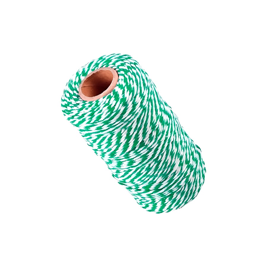 Fio Barbante Verde e Branco - 50m - 1 unidade - Rizzo em Oferta na Shopee