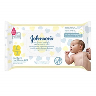 Lenço Umedecido Johnson's Baby Recém Nascido 48 unidades em Oferta na Shopee