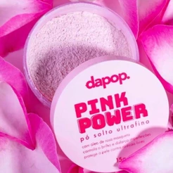 Pó Solto Pink Power Ultrafino Com Extrato de Rosa Mosqueta - Dapop ou Fenzza