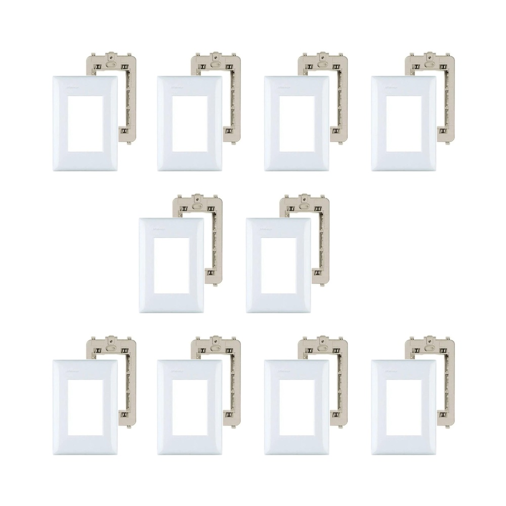 Kit 10 Placas 4X2 3 Módulo Thesi Bticino M5P3 Com Suporte
