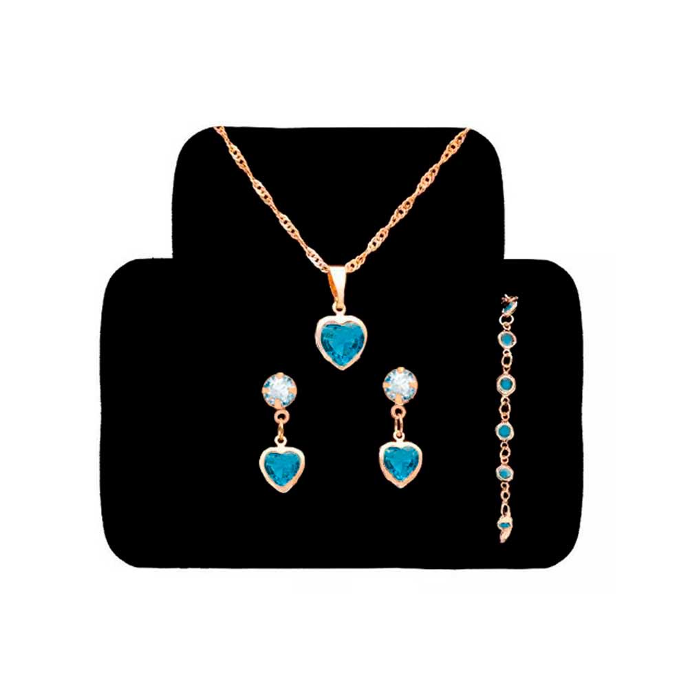 Corrente Feminina + Pulseira + Par De Brincos Folheados A Ouro em Oferta na Shopee