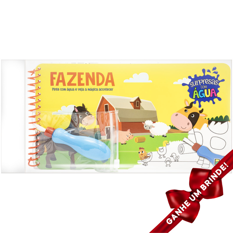 Livro Surpresas com Água: Fazenda SBN Crianças Filhos Infantil Desenho História