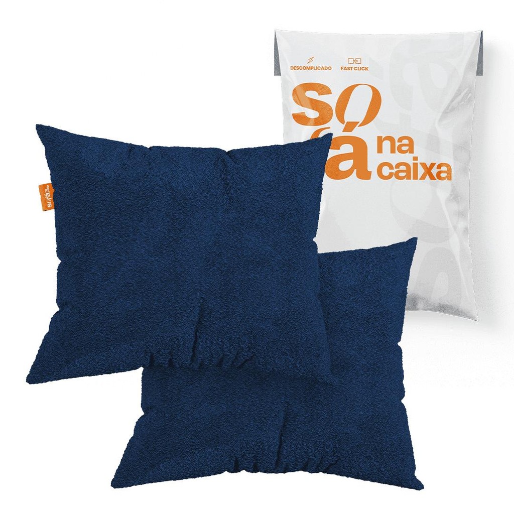 Kit com 2 Almofadas em Bouclé - Sofá na Caixa em Oferta na Shopee