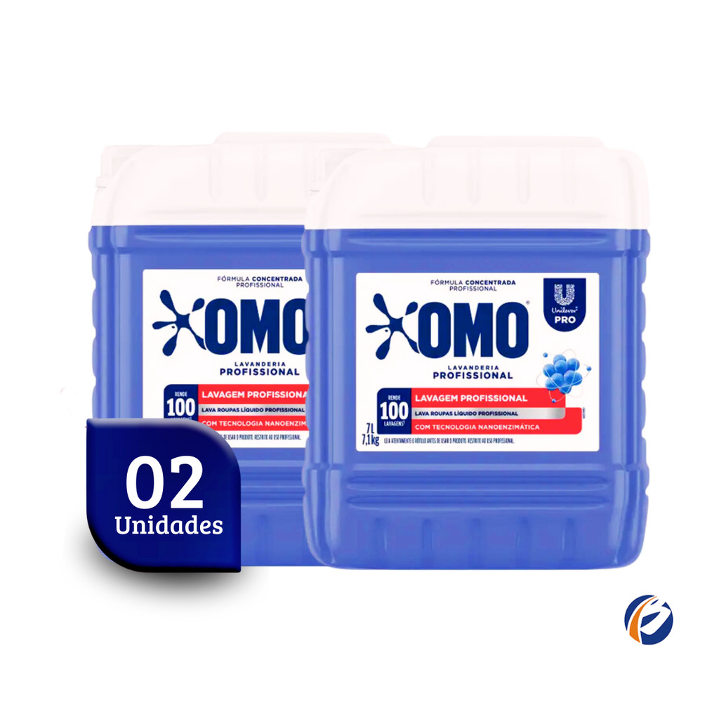 Kit 2und Lava Roupas Líquido Lavanderia Pro Omo 7L em Oferta na Shopee