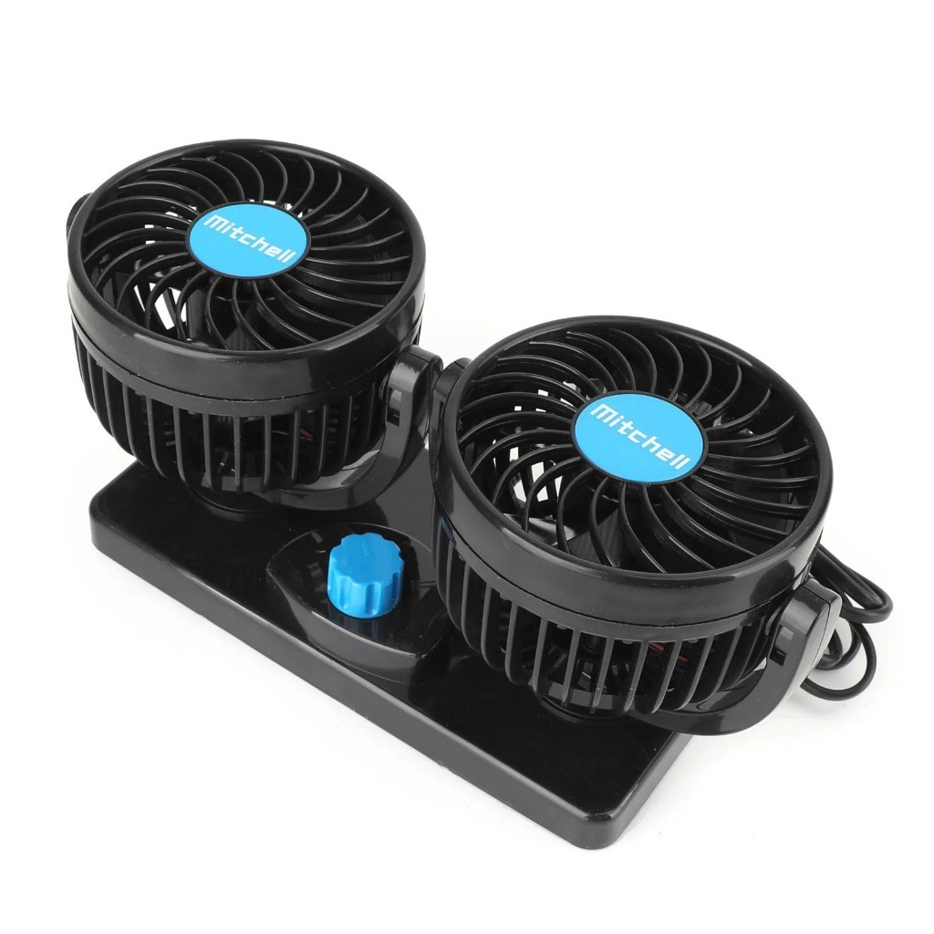 Ventilador Automotivo Duplo Com Ajuste P/ Carro Caminhão 12v em Oferta na Shopee