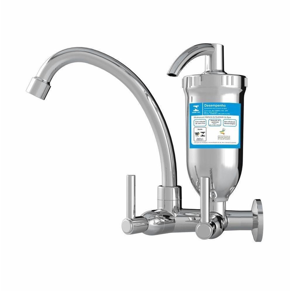 Torneira Abs Filtro Cromada Parede 1/4 De Volta ‑ 2167 C70 em Oferta na Shopee