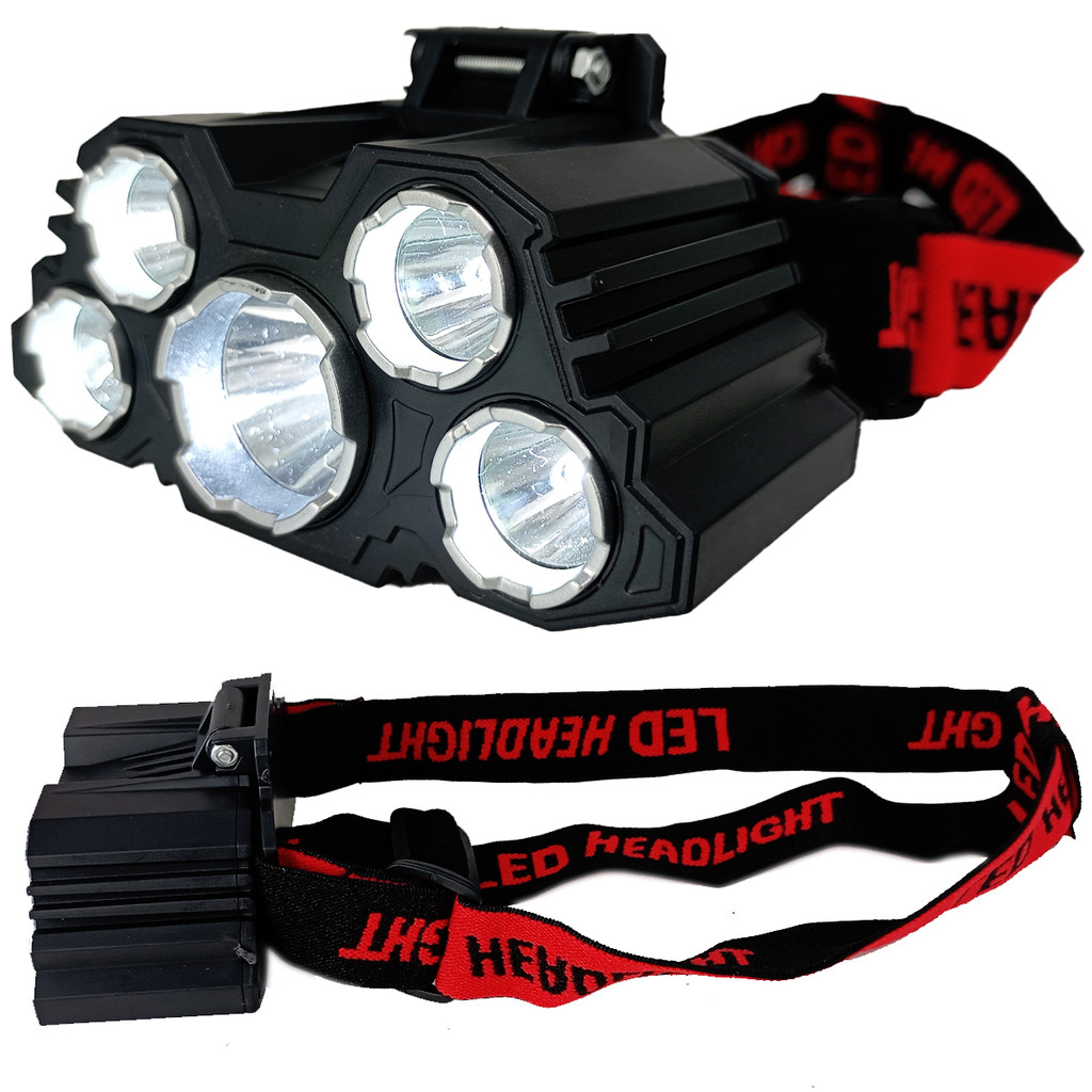 Lanterna de Cabeça LED Recarregável 5W 1200mAh com 4 Modos de Luz USB - Bravus Force em Oferta na Shopee