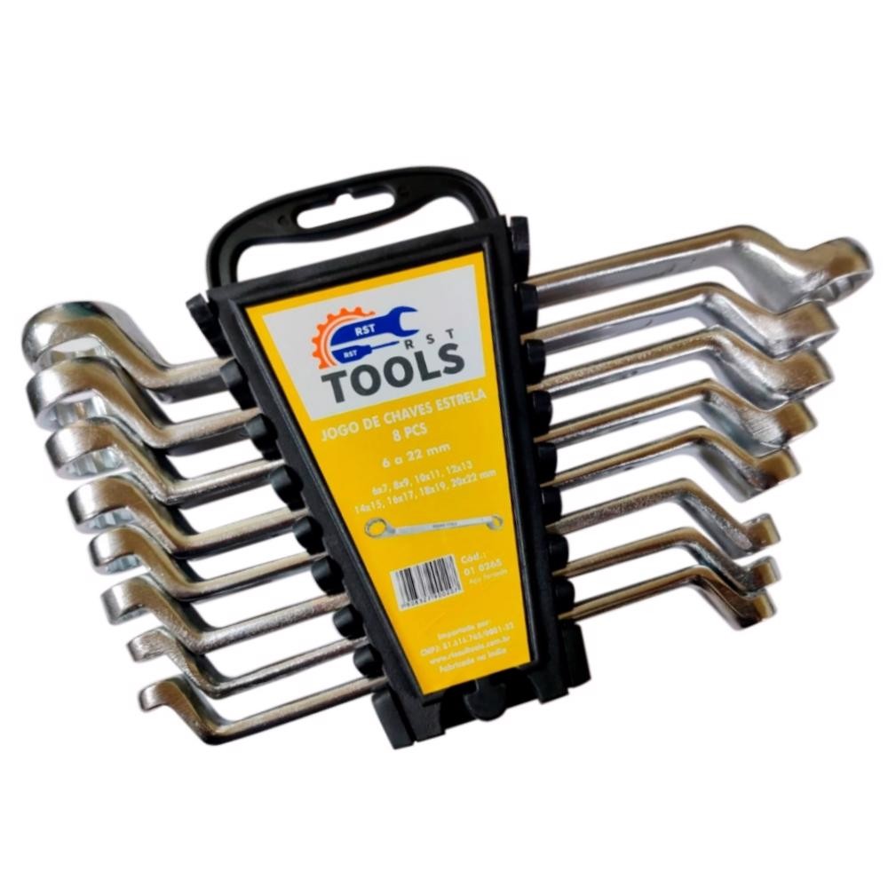 Jogo de Chave Estrela 6mm a 22mm com 8 peças R010265 RIOSUL TOOLS em Oferta na Shopee