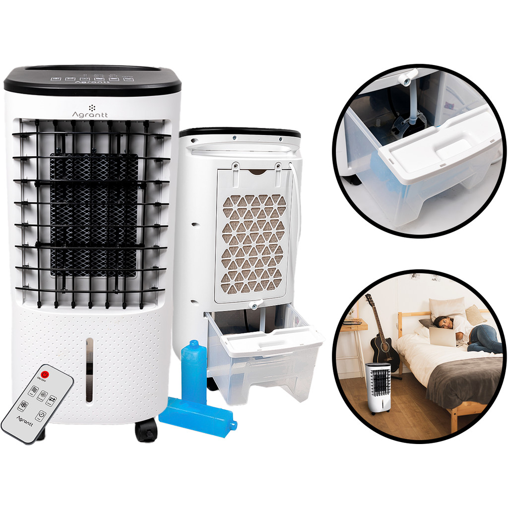 Climatizador De Ar Portátil 5 Litros Ventilador Umidificador Oslo 4 Funções Controle Remoto Agrantt em Oferta na Shopee