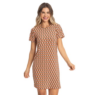 Vestido Recorte Duplo Liganete Strong Rovitex Laranja