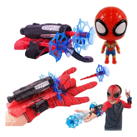 Brinquedo Luva Lança Teia Homem Aranha Presente Com Boneco