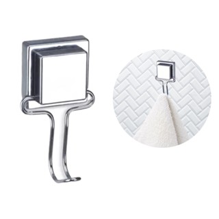 Porta Toalha Suporte 1 Gancho Fixação Ventosa Sucção Cromado Arthi Toalha De Rosto Banho Multiuso Box Banheiro Cozinha