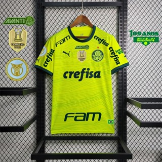 Camisa de Futebol 23 / 24 P-S 2023 Segunda Camisa de Camisola Fluorescente Verde Jersey para Homens